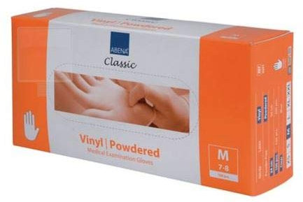 Abena Vinyl Einmalhandschuhe - Gr. Medium - (100 Stück).