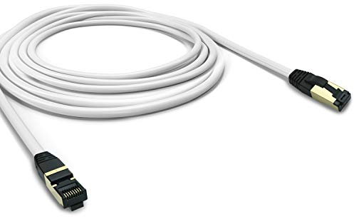 ARLI Cat 8 Netzwerkkabel: Cat8.1 Patchkabel 20m RJ45 S/FTP halogenfrei weiß 20 m Netzwerk Patch Ethernet LAN Kabel Datenkabel bis zu 2000MHz / 40 Gbit / 40000 Mbit