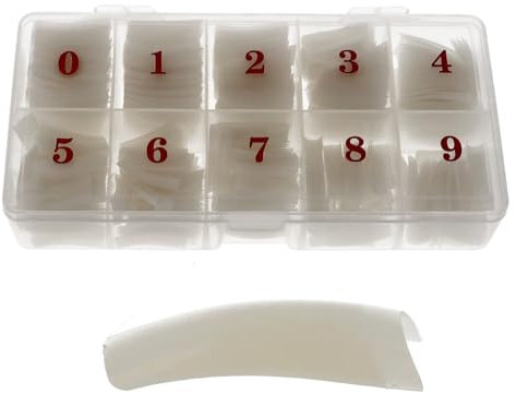 Nail Tips - 500 Stück A Tips in praktischer Sortierbox - Nail Tips - Nageltips - künstliche Fingernägel - Kunstnägel