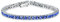12 Ctw Prong Basket Set Solitaire Round Cubic Zirconia Royal Blue Simulato Zaffiro Aaa Cz Bracciale Da Tennis Per Le Donne Prom Bride Argento Placcato