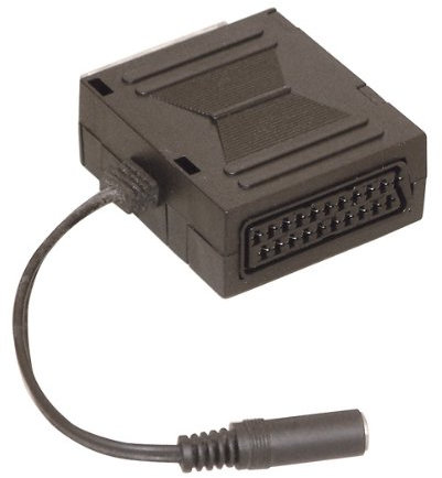 Adaptateur Péritel noire avec péritel mâle / femelle et Jack stéréo 3,5 mm Socket