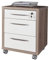Composad | Cassettiera della Linea Disegno con 3 Cassetti e Ruote, Cassettiera Ufficio sotto Scrivania, (LxAxP) 48,60x63,10x45,20 cm, Colore Rovere Sonoma e Bianco Laccato, Made in Italy
