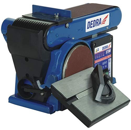 Die Holzscheiben- und Bandschleifmaschine, DEDRA 370W, 150mm Sägeblatt, 915x100mm Schleifband, stabile Konstruktion, kann bei 45 Grad arbeiten, Durchmesser 150 mm