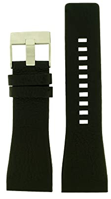 Diesel Uhrband Wechselarmband LB-DZ1674 Original Ersatzband DZ 1674 Uhrenarmband Leder 30 mm Schwarz