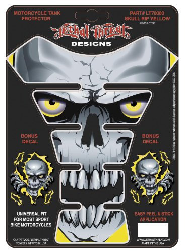 Lethal Threat LT70003 Tankpad (Skull Rip Yellow)