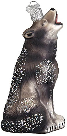 Old World Christmas Howling Wolf Glass Blown Ornament for Christmas Tree