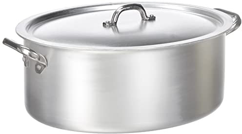 Agnelli ALMA12634 Cacerola Ovalada con Tapa y 2 Asas de Acero Inoxidable, Aluminio Profesional de 3 mm, 34 x 23 cm
