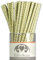EinsSein 25x Pailles de Papier Wave L 19,5cm Blanc Or