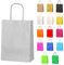 Thepaperbagstore 50 Silver/Light Grey Small Paper Party Bags With Handles - 18x22x8cm - Colourful Paper Gift Bags for Kids and Adults Parties, Birthdays, Weddings, Baby Showers, Hen Parties and Sweets