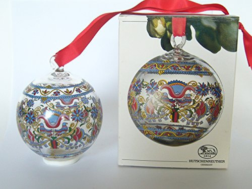 Hutschenreuther - Weihnachtskugel 1991 Kristall - Kugel aus Glas - NEU - OVP - 1. Wahl - Glaskugel