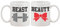 Set of 2 Couple Coffee Mugs Beast and Beauty Funny Mugs 11 oz Wedding Gifts for Couples