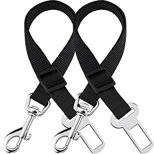 SunGrow 2 Snug und sicher Verstellbare Dog & Cat Sicherheitsgurte (49,8 cm 80,3 cm) Universal-Clip-Funktion Sicherheit von Haustieren: angenehm Sichert Jumpy Pets beim Reiten in einem Auto