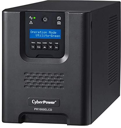 CyberPower Systems PR1000ELCD Line-Interactive Unterbrechungsfreie Stromversorgung (RJ-45, 12000mAh, 900 Watt, USB) schwarz 1000VA