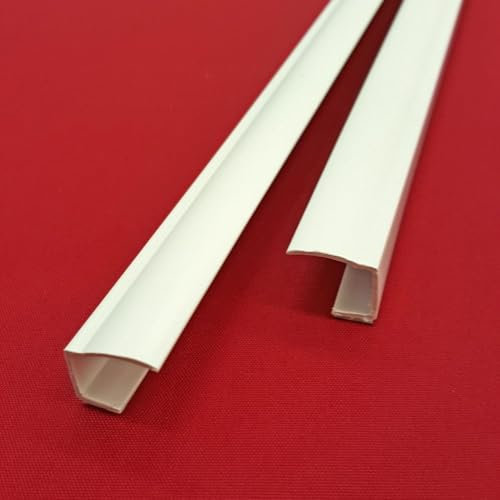 Easy-Shadow - 4 Stück Hochwertige Seitenschienen Länge 210 cm selbstklebend für Klemmfix-Rollos Verdunkelungsrollo - Führungsschiene aus PVC individuell kürzbar - weiß