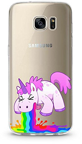 Trendario Handyhülle für Samsung Galaxy S7 (Einhorn) - Hülle - Schutzhülle mit Motiv - TPU Silikon Hülle - Case - Cover - Schale - Backcover - Handytasche im Unicorn Design