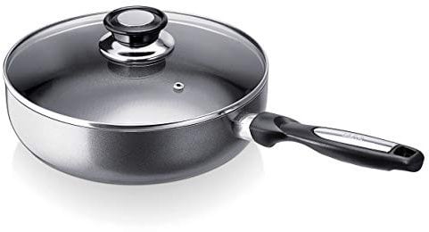 Beka 13075244 Pro Induc Anthracite sauteuse + couvercle verre en aluminium intérieur revêtu 24 cm