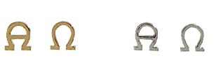 Wiedemann Verzierornamente Alpha-Omega klein, Wachs, Gold, 2 x 2 cm