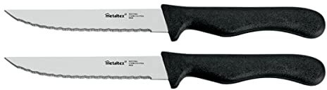 Metaltex Store 2 Couteaux à Steak Micro-Dents Basic