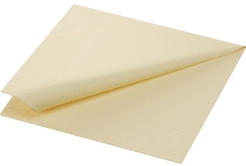 1000 Duni Tissue-Servietten 33 x 33 cm Cream 3-lagig