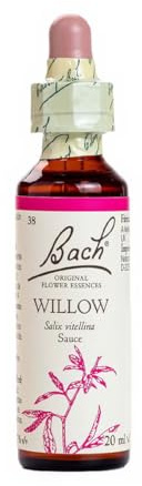 Bach - Flor de Bach Willow, Complemento Alimenticio, 20 ml | Extracto de Sauce (Willow), Ayuda para la Gestión de Emociones, Positividad, Uso Diario, Formato Gotas, Adultos, 20 ml
