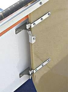 Lindemann Beschläge 2 Opti Ruderbeschläge für Spiegel mit Gegenpol, 58153