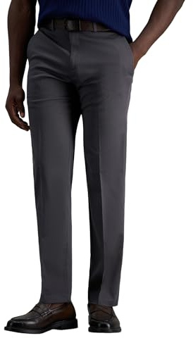 Haggar Men's Straight Fit Premium No Iron Khaki Pant