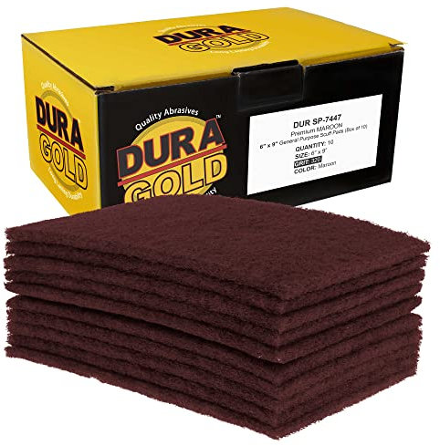 Dura-Gold 6 x 9 Premium Maroon General Purpose Scuff Pads, 20/ Pack