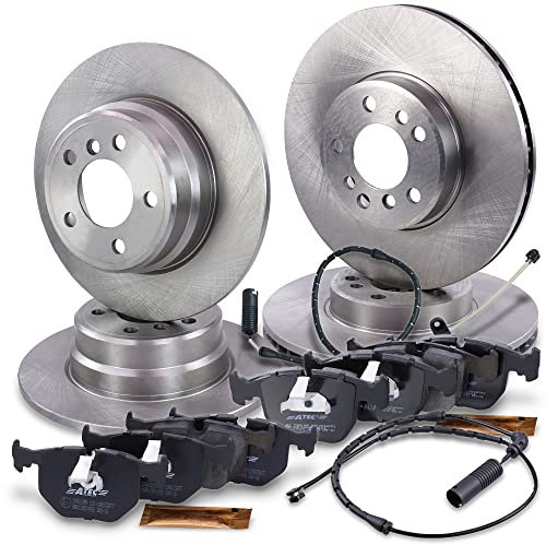 4x Bremsscheiben + Bremsbeläge Bremsklötze mit Warnkontakt vorne + hinten