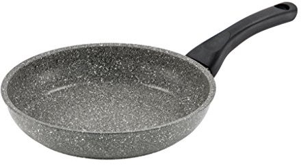 Barazzoni Monolitica Poêle en Aluminium de 32 cm, Effet Pierre, Gris