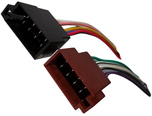Aerzetix: ISO Anschlussstecker 8 PIN x2 Autoradio Universal vorverdrahtet mit Kable + Sound-Lautsprecher