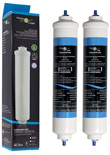 FilterLogic FFL-191X | 2x Filtro acqua esterno compatibile con Samsung, LG frigo sostituito DA29-10105J, HAFEX/EXP, HAFEX, 5231JA2010B, FSS-002, ADQ73693903, ADQ73693901 per frigorifero americano