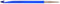 KnitPro 7 mm Acryl Trendz afghanisch/tunesisch Single Ended Häkelnadel, Blau, KP51355