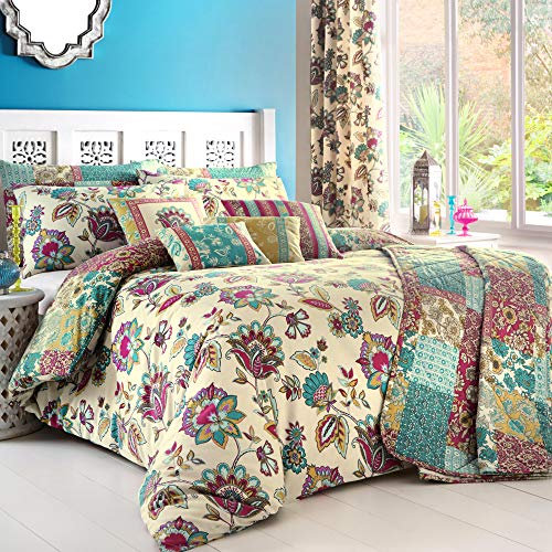 Dreams & Drapes, Marinelli, Easy Care Duvet Cover Set, Super King Size, Teal Bedding
