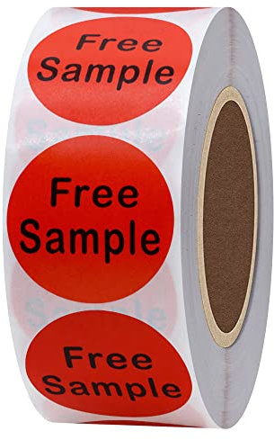 Hylabelest 2,5 cm, rund, natur Papier gratis Probe Aufkleber selbstklebend Etiketten Gesamt 1.000 Pro Rolle