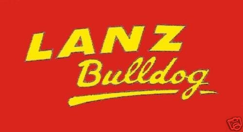 FRIP - LANZ Bulldog Traktor mit Schriftlogo Flagge Fahne 1,50x0,90m