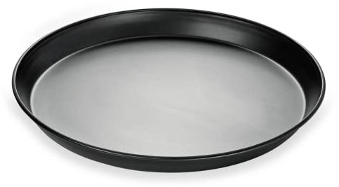 WAS Germany Pizzablech Blaublech 28cm Durchmesser 2,5cm gebördelter Rand - rundes Ofenblech zum Pizzabacken in Pizzaofen Grill Backofen - 2290 300