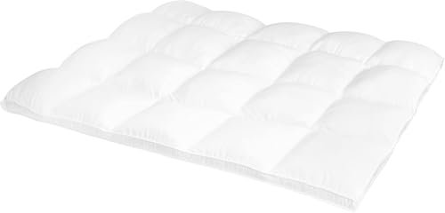 SUPERIOR, Alternative 5,1 cm Tiefe Bettkissen, Komfortpolster, Flauschiger Schutz, Plüschkühlung, extra weiche Ganzjahres-Matratzenauflage, Queensize-Bett, Weiß
