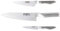 Global G-773889 Messerset 3-teilig bestehend aus G-77 Kochmesser 20cm, GS-38 Putzmesser 10cm & GS-89 Universalmesser 13 cm