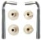 Home Centre 3 Toilet Seat 9.5cm L- Shape A15 Adjustable Hinges Galvanised Steel - Zinc Plated - Long Set Bath