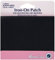 Hemline Iron-On Patches Cotton Twill - 1 Piece 12cm x 44cm - Black