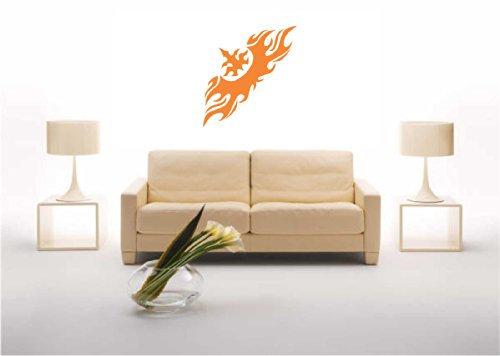 INDIGOS UG - WANDTATTOO - Wandsticker - Wandaufkleber - Aufkleber - Wanddekoration Bogenschießen Feuer 100 x 92 cm