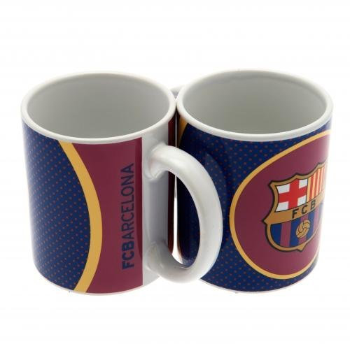 F.C. Barcelona Mug BE- ceramic mug- approx 9cm tall; 8cm in diameter- 11 oz- in an acetate box- Official Football Merchandise
