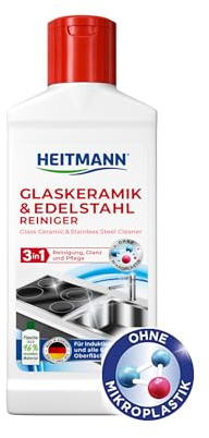 Heitmann Limpiador para vitrocerámica y acero inoxidable, 250 ml