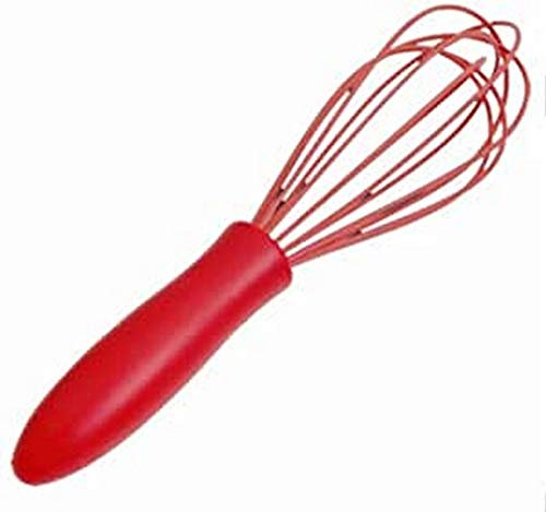 De Buyer 2609.28 Fouet de Cuisine Rouge - Fils Inox Siliconés - L. 28 cm