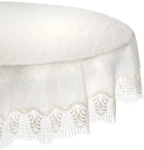 Plauener Spitze by Modespitze 4048E_14_120 Tischdecke Oslo E, Gre 120 cm, rund