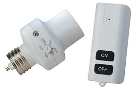 Southwire Woods Indoor Screw-In Light Socket - Wireless Remote Control - Programmable Timer - Energy-Saving Light Socket - LED Compatible - Easy Install