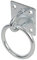 2x 50mm Galvanised Steel Ring on Face Plate - Wire Rope Lashing Cable Loop Mount - Loops