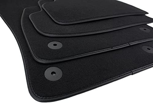 kfz-premiumteile24 Fußmatten Velours Kompatibel mit Octavia III Octavia IV Passat (3G) Formentor Automatten Stoffmatten Premium Qualität Autoteppiche Schwarz 4-teilig