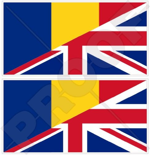 Vinyl-Stoßstangenaufkleber, Motiv: Flagge des Vereinigten Königreichs, 110 mm, 2 Stück