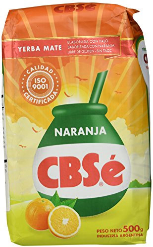 Yerba Mate CBSE Saveur d'Orange (Orange) - 500 g (Lot de 1)
